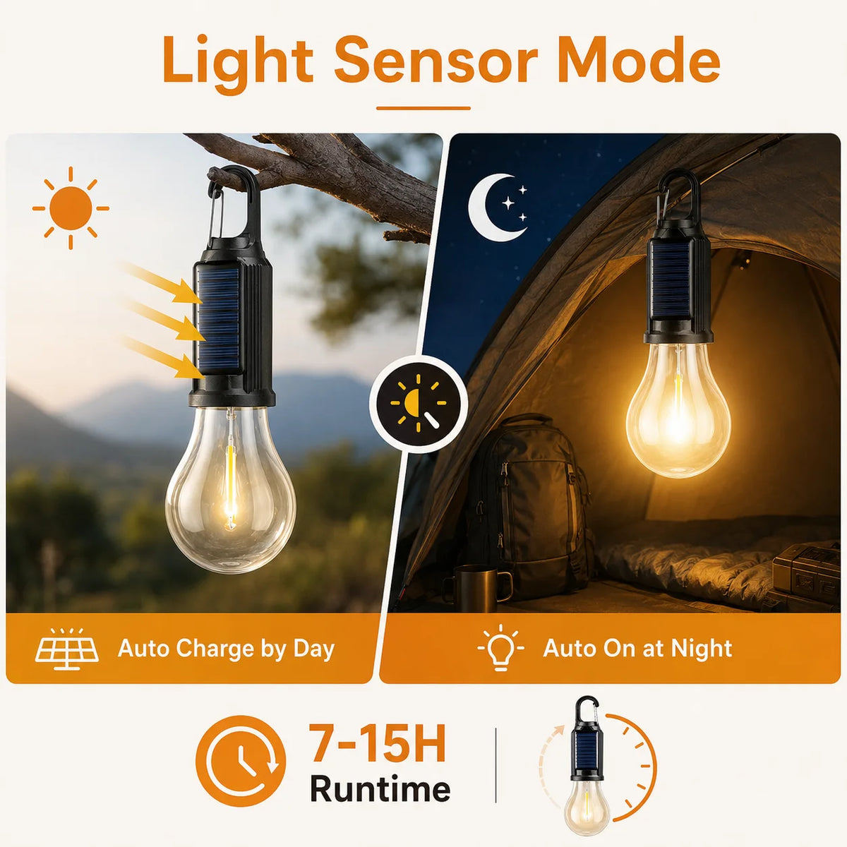 lampe solaire rechargeable usb transparent vintage camping barbecueextérieur portable étanche filtre auto