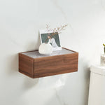 boîte mouchoirs bois minimaliste adhésive amovible moderne salle bain élégante hygiène papier toilette tissu