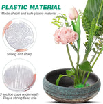 support fleurs moderne plastique blanc pointes fixation ventouse pack 3PCS