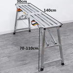 table pliante argentée structure métallique moderne poignées anti dérapante pliante portative