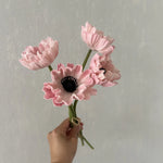 bouquet artificiel coquelicot vintage feuilles rouges noires intérieur extérieur mariage festiveDecorationintérieur