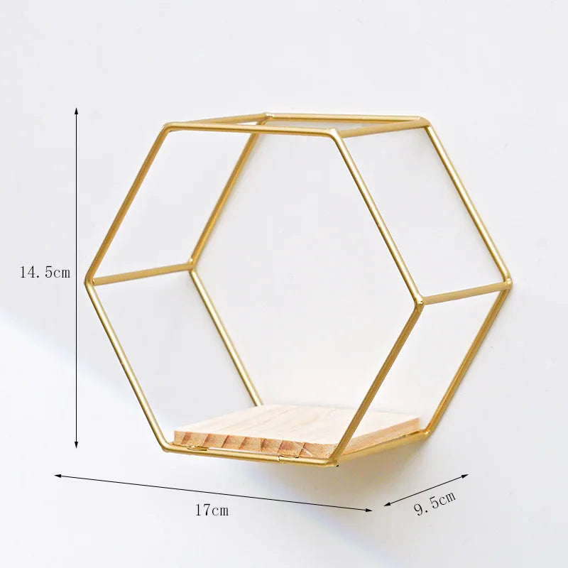 étagère murale hexagonale or moderne étagère murale noire métal étagère murale beige scandinave étagère