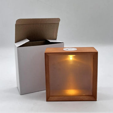 boîte lumineuse bois moderne oiseau blanc père noël boules osier noel