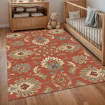 tapis turquois floral salon chambre moderne géométrique polypropylène polyester absorbant anti dérapant