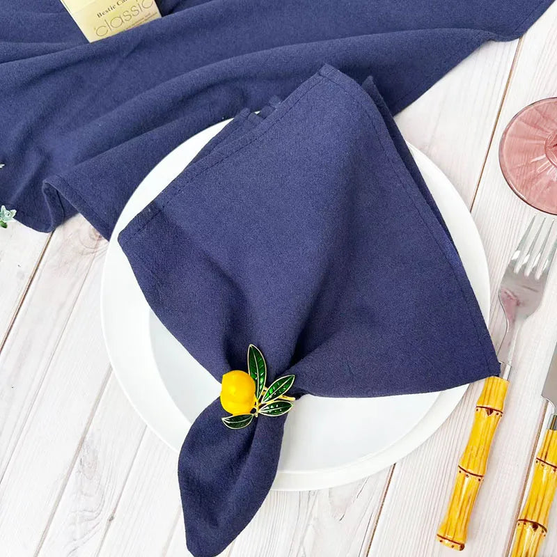 serviette table coton rose violet ruban jute décoration mariage fête rustique moderne