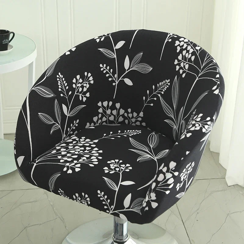 housse chaise extensible motif floral moderne fauteuil salle manger décor maison élastique