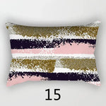 taie d'oreiller rectangulaire 30x50cm housse coussin décoration moderne motif abstrait coton polyester