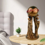 statue décorative résine bronze rouge figurines féminines globe art déco classement