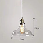 suspension lumineuse industrielle vintage verre transparent doré filaire 90 260V 249 2000lm