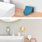 support savon adhésif moderne bleu rouge blanc minimaliste salle bain douche