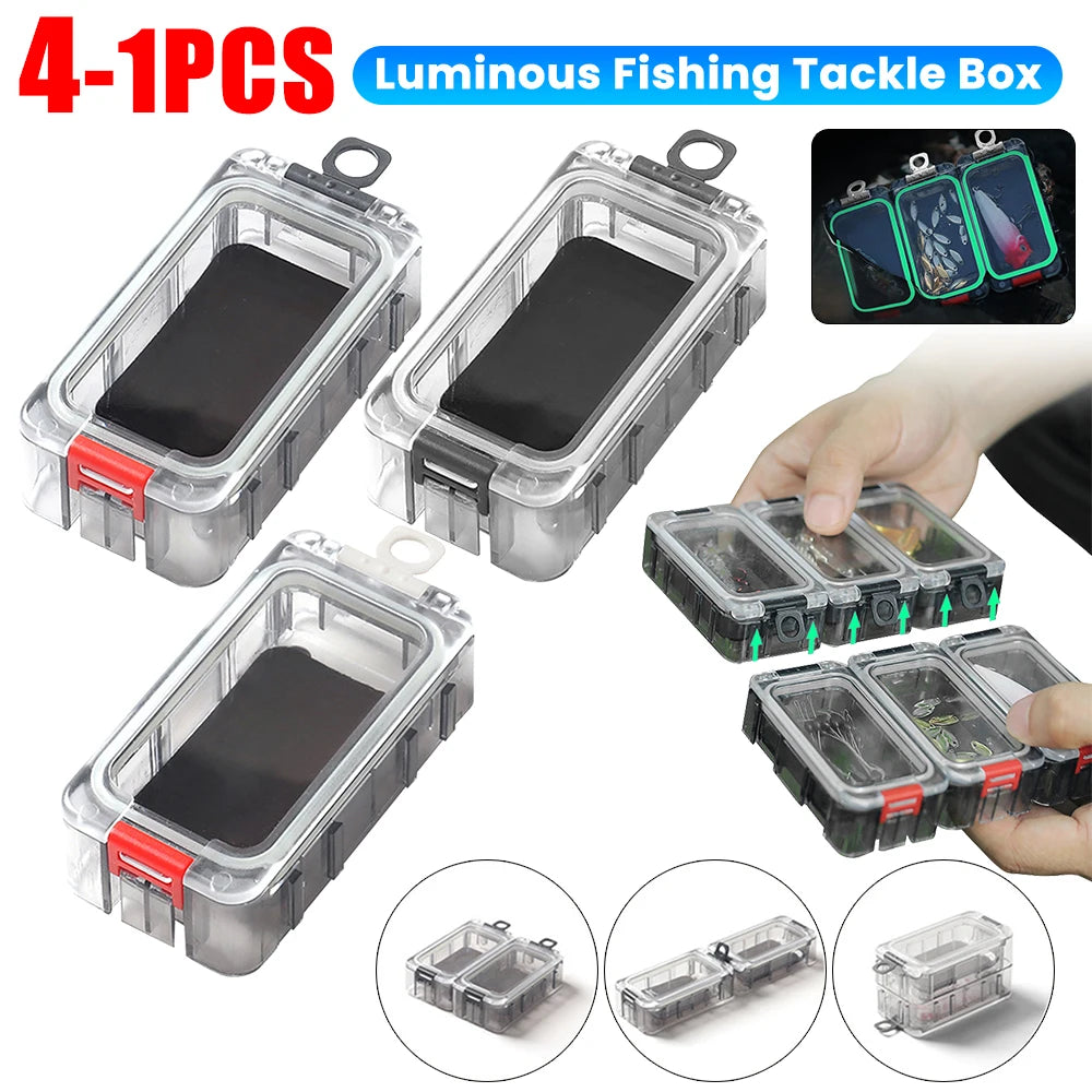 boîtes pêche transparentes accessoires carpe outils hameçons leurre pratique compactes boucle verrouillage paillettes crochets