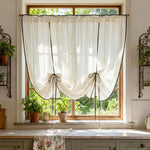 rideau transparent polyester brodé rayures fines classique décoratives maison