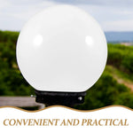 abat jour luminaire blanc lisse opaque classique décoration extérieure globe lampadaire fixations multiples