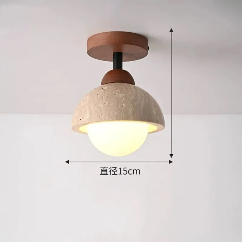 lampe moderne bois brun texture naturelle marbrée opaque fixations vis inclusées 20cm 25cm 30cm