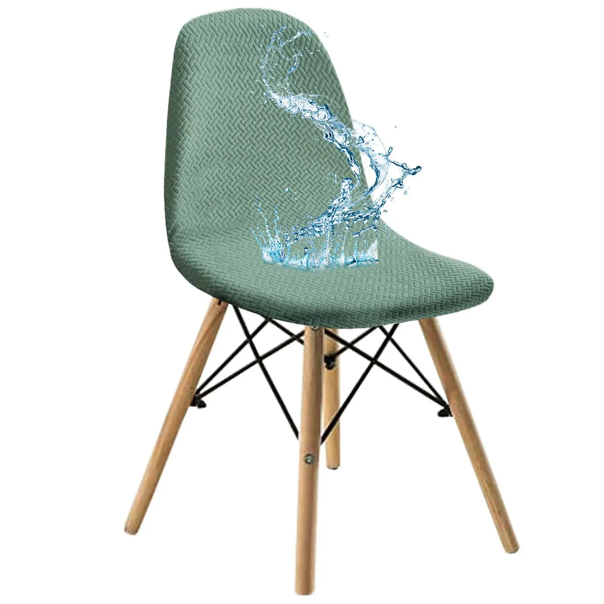 housse chaise jacquard elasthanne polyester moderne vert beige bleu marine noir gris marronpaque minimaliste