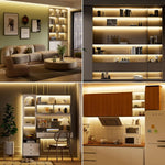 ruban led flexible blanc chaud étanche 12v cuisine armoire décoration intérieur moderne