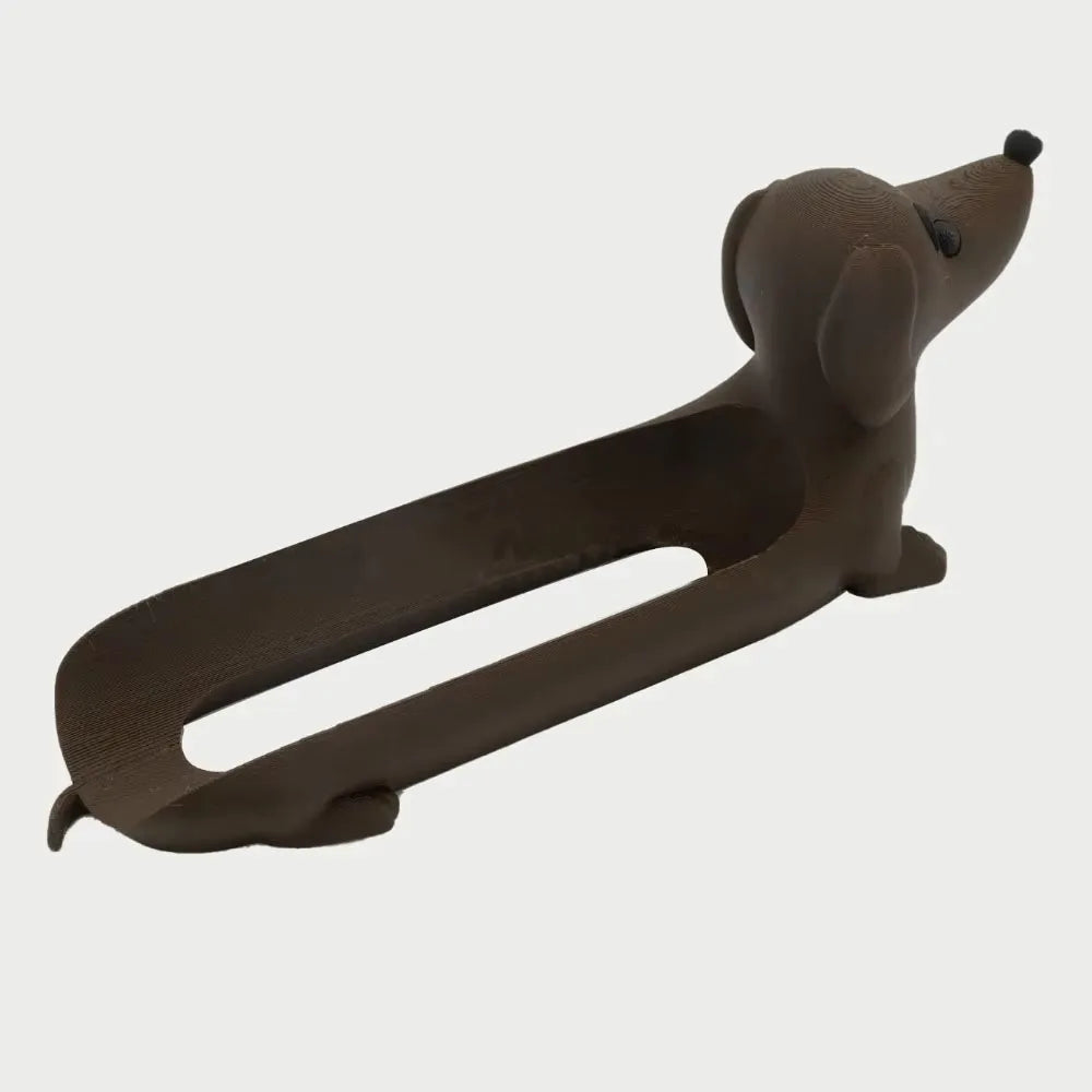 support hot dog chien marron beige noir imprimé créatif fun ketchup mayonnaise