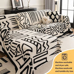 couverture canapé moderne polyestère géométrique opaque hiver noir blanc minimaliste