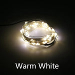 Guirlande lumineuse LED fil cuivre 12V multicolore 5M 10M 50 100 LEDs moderne