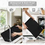 tapis protection appareils ménagers silicone noir moderne sans adhésif 47cm 28cm
