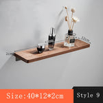 étagère bois naturel moderne minimaliste finition brillante fixation murale chambre salon salle bain