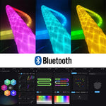ruban led flexible multicolore maille moderne clips contrôleur distance câble usbRGBO