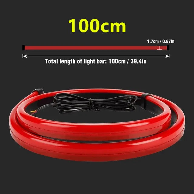 bande freinage led rouge moderne adhésive 12v 2400 lumens 90cm 100cm câbles