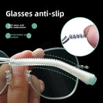 accessoires lunettes anti glisse silicone spirale ondulée transparent argenté fixations branches lunettes cutter