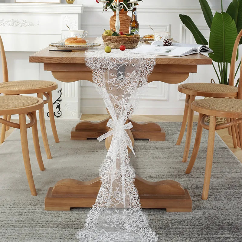 serviette table dentelle blanche motifs floraux classique noël action grâce saint valentin pâques printemps