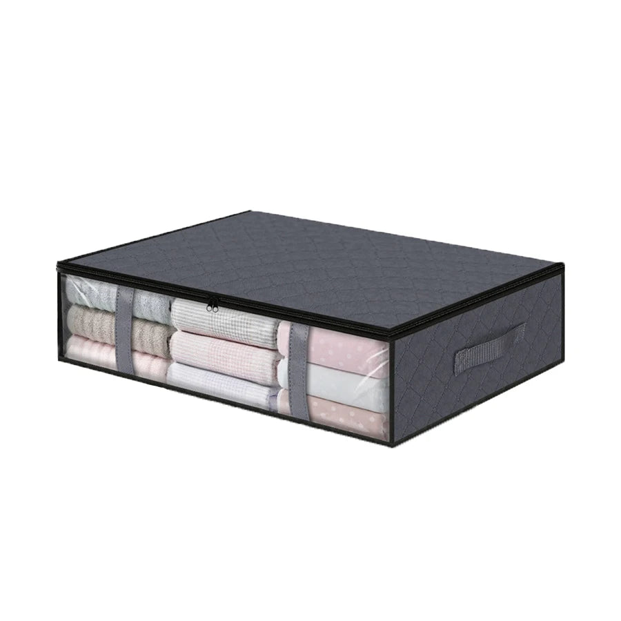 Boîte de rangement sous lit organisant des vêtements et couettes