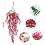 guirlande suspendue artificielle lavande verte violette feuilles fleurs colorées moderne décoration intérieure anneau métallique