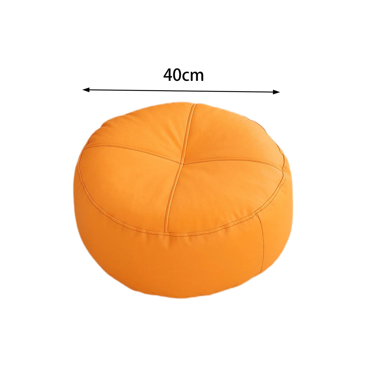 coussin sol orange gris minimaliste cuir aspect mat lavable moderne adultes