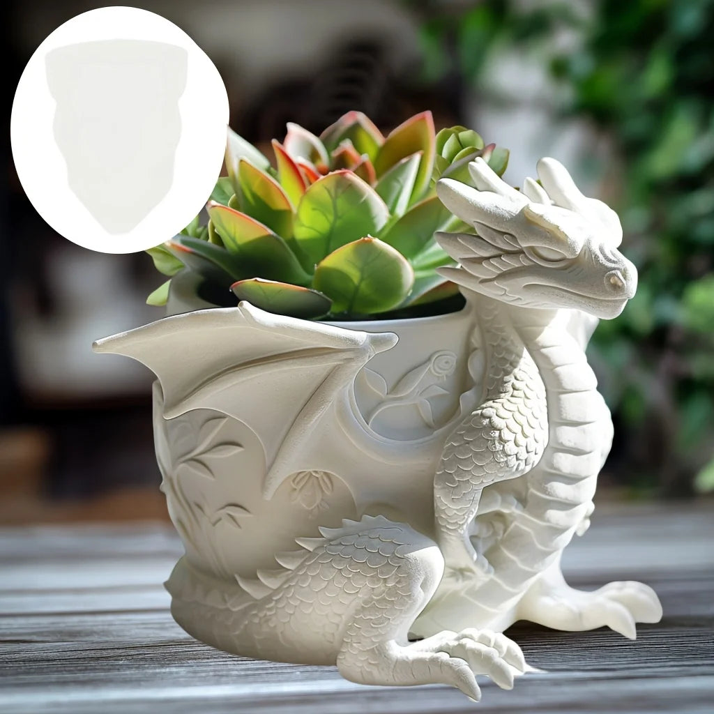 moule silicone cache pot crâne fleurs décoratif résine plante succulente jardin objet artisanal noir