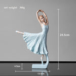 statues danseuses robes ballet blanc classiques décoration intérieure miniature ornement maison