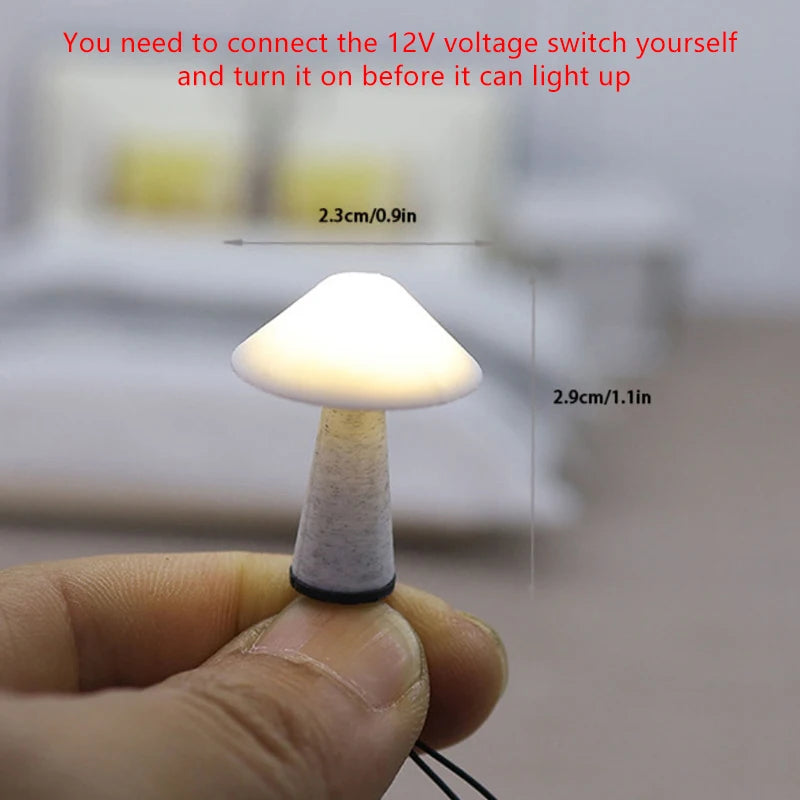 mini lampe moderne accessoires poupées blanc gris noir doré texture marbrée finition lisse adhésif
