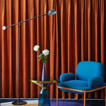 rideau velours orange moderne opaque uni salon chambre décoration intérieure