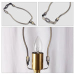 supports abat jour argenté moderne lampes table sol remplacement pièces détachées lumière fixations