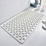tapis bain antidérapant pvc tpe perforations ventouses moderne gris blanc