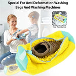 sac chaussures jaune bleu clair polyestère moderne réutilisable imperméable zip cordon chaussure nettoyage profond