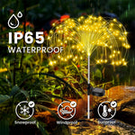 décorations solaires feu d'artifice blanc jaune multicolore moderne filament lumineux extérieur jardin camping