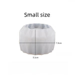 cache pot géométrique silicone bleu blanc noir moderne minimaliste plateau support facettesiaux