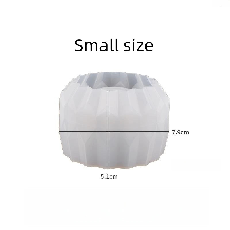 cache pot géométrique silicone bleu blanc noir moderne minimaliste plateau support facettesiaux