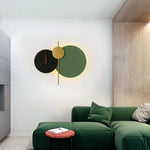 applique murale moderne horloge LED contemporain éclairage quotidien noir doré fixée mur