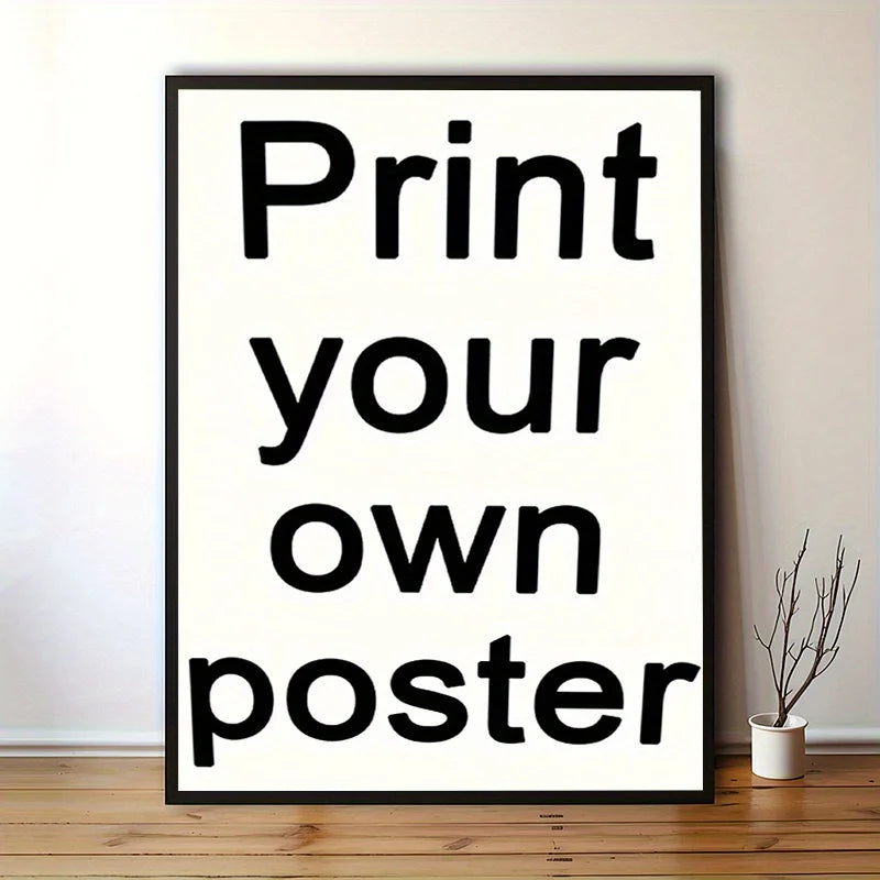 affiche personnalisée poster photo famille cadeau anniversaire décoration mur minimaliste moderne blanc noir