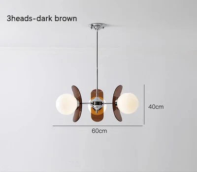 lampe suspendue moderne boule verre acrylique orange blanc salon chambre lustre lustre rond