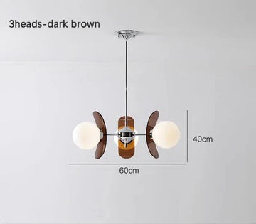 lampe suspendue moderne boule verre acrylique orange blanc salon chambre lustre lustre rond