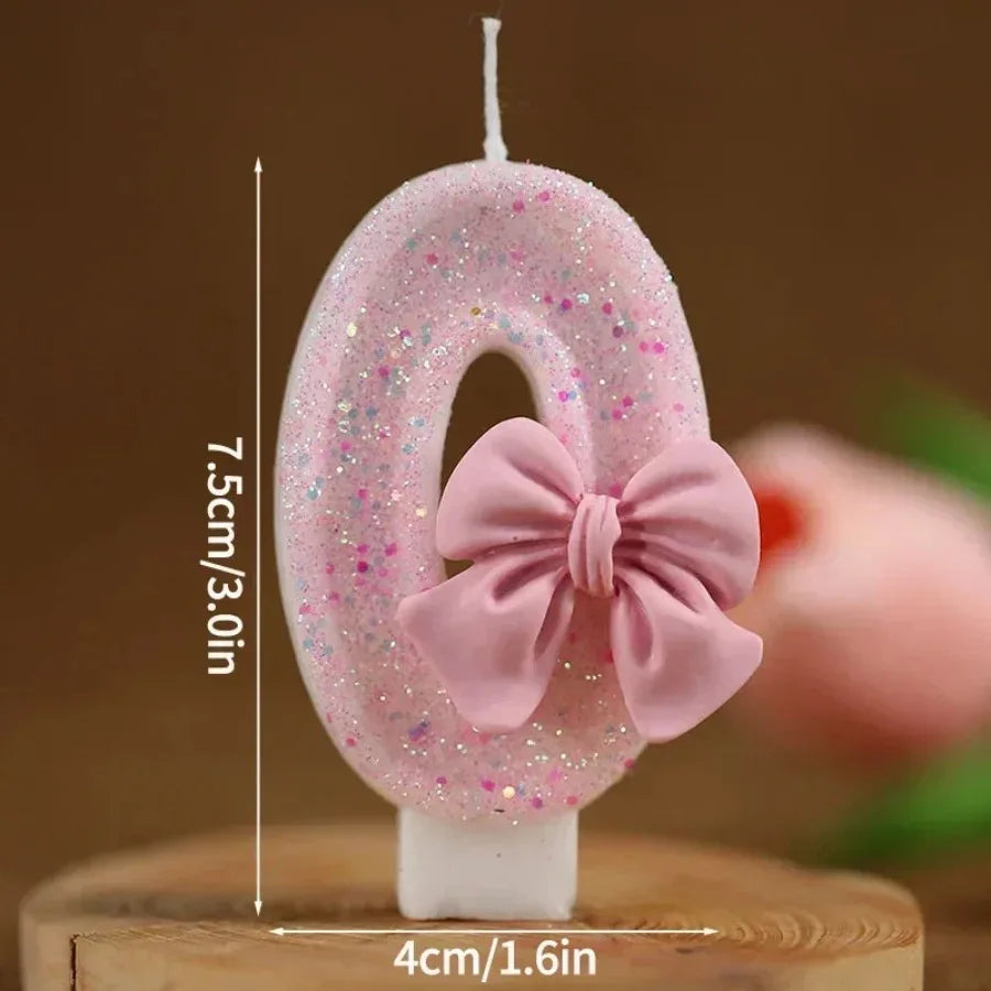 décoration anniversaire fille bougie chiffre rose pailletée brillante festive numérotée