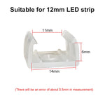 clips fixation ruban led blancs plastique lisse pratique robuste 4mm 10mm 6mm 9mm 11mm