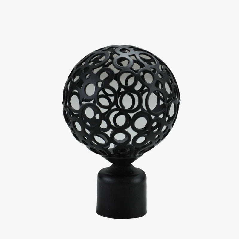 boules rideau blanc noir clips decoration moderne maison accessoires tringle rideaux