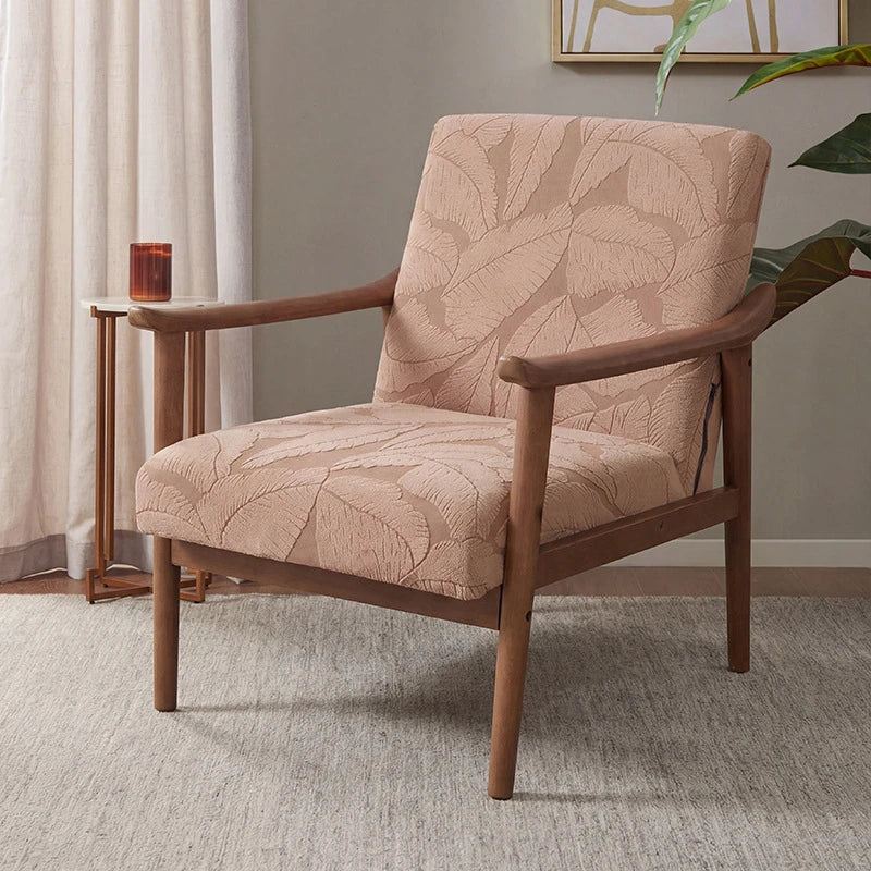housses fauteuil moderne polyester imprimé feuilles marbre blanc gris bleu vert opaques